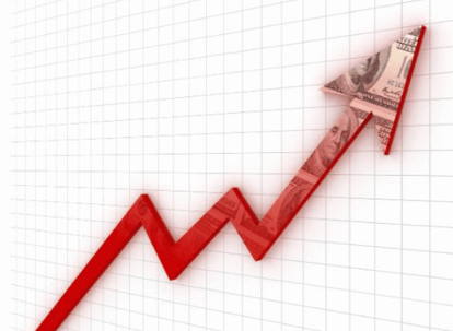 graph with arrow going upward