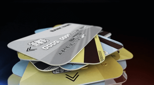 Stack of credit cards