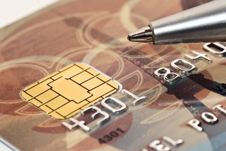 Credit card and a pen