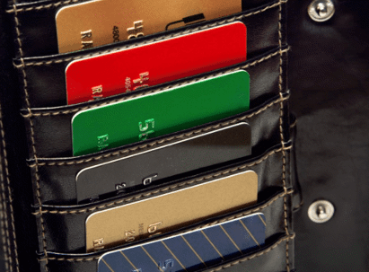 Credit cards in a wallet