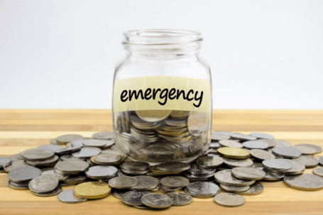 emergency jar with coins