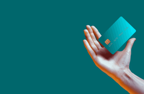 hand holding credit card