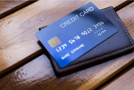credit card on wallet