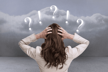 woman looking to sky