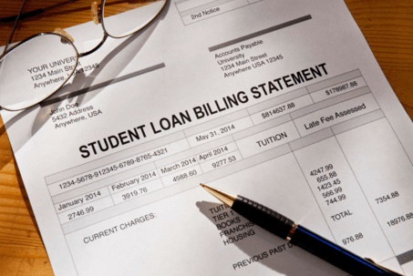 student loan billing statement sheet