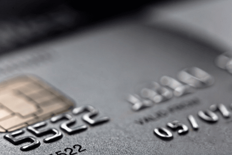 close up of credit card