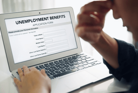 unemployment benefits website page