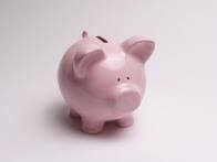 Pink piggy bank